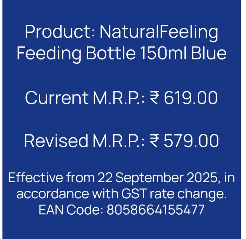 Natural Feeling Feeding Bottle (150ml, Slow) (Blue) image number 7